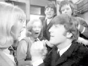 Scene from A Hard Day's Night with John and Paul