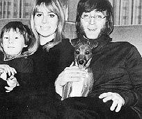 With John and Julian and dog c. 1967-68